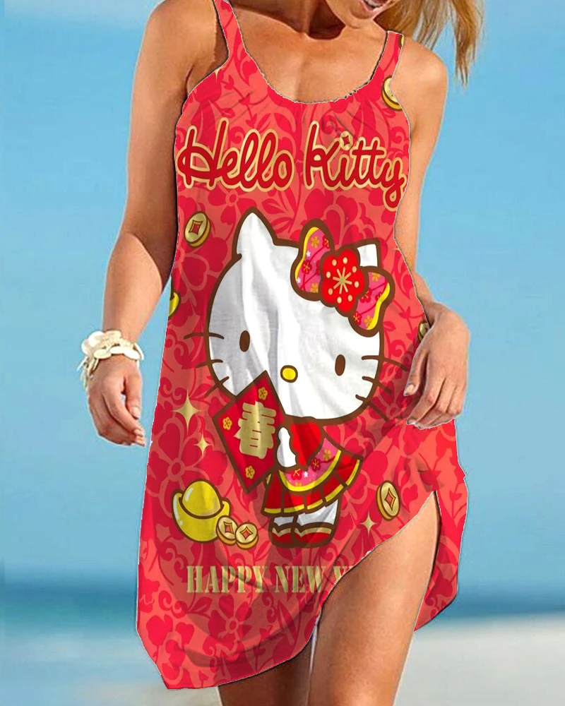 

Korean Women's Trendy Fashion Dress Official Website: Hello Kitty Mini Beach Skirt 2024 Summer Formal Occasion Strafy2k Dress