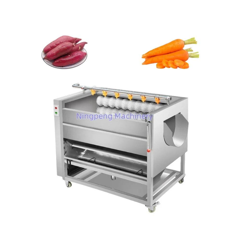 

root vegetable ginger potato washing peeling cleaning machine commercial vegetable cassava sweet potato carrot washing machine