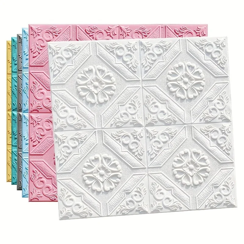 35*35 سنتيمتر سقف سقف ورق حائط للزينة ذاتية اللصق غرفة نوم ثلاثية الأبعاد مقاوم للماء حائط الخلفية خلفية ملصقات جدار ملصقات مصورة