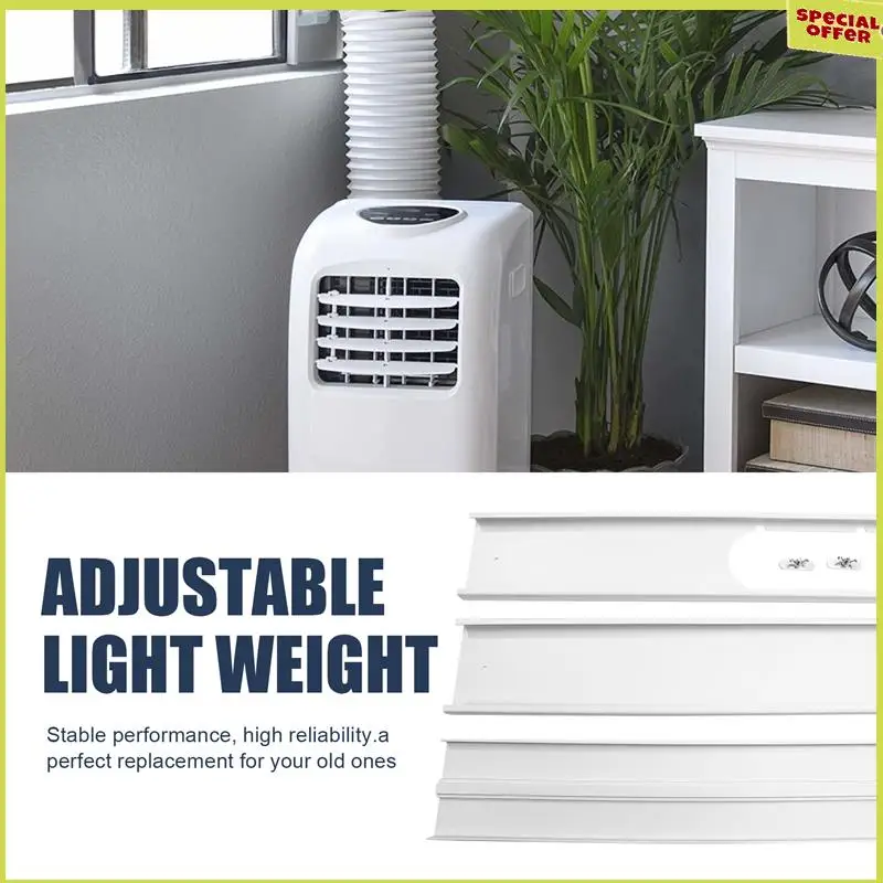 A34R Portable Window Adaptor Window Slide Kit Plate Adjustable Air Conditioner Window Kit Practical Slide Plate Wind Shield