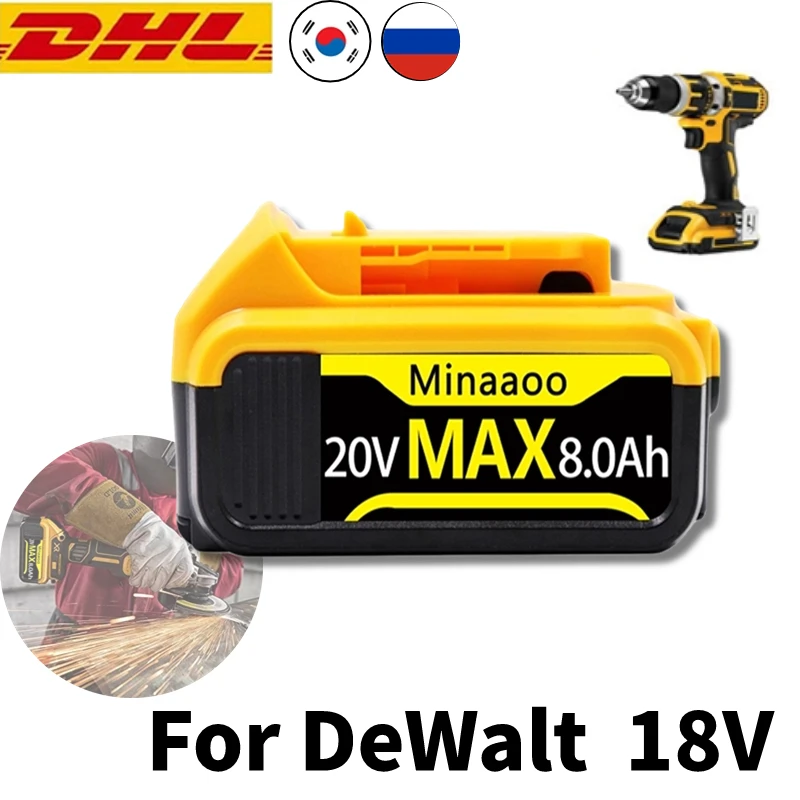 

20V 12Ah Replacement Lithium Battery for Dewalt Power Tool DCB180 DCB181 DCB182 DCB201 DCB201-2 DCB200 DCB200-2 DCB204-2