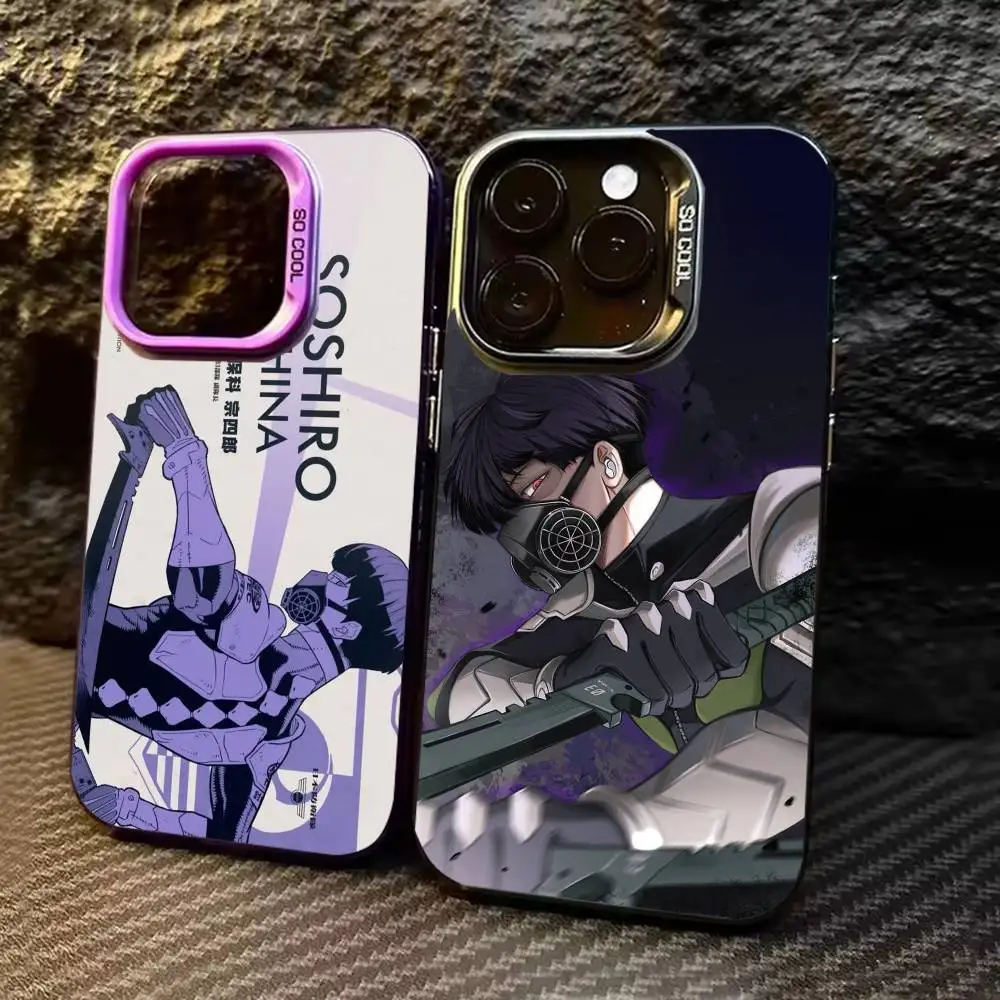 

H-Hoshina S-Soshiro Phone Case For iPhone 17 16 15 14 13 12 11 Pro Max Plus Silver Matte Black Cover