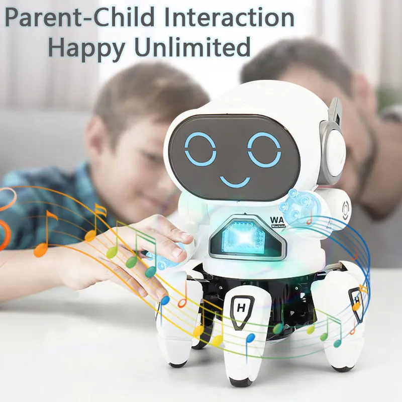 

Kids Dance Robot with Music Interactive LED 6 Claws Educational Toy for Boys Girls Birthday Gift for Early Childhood Development