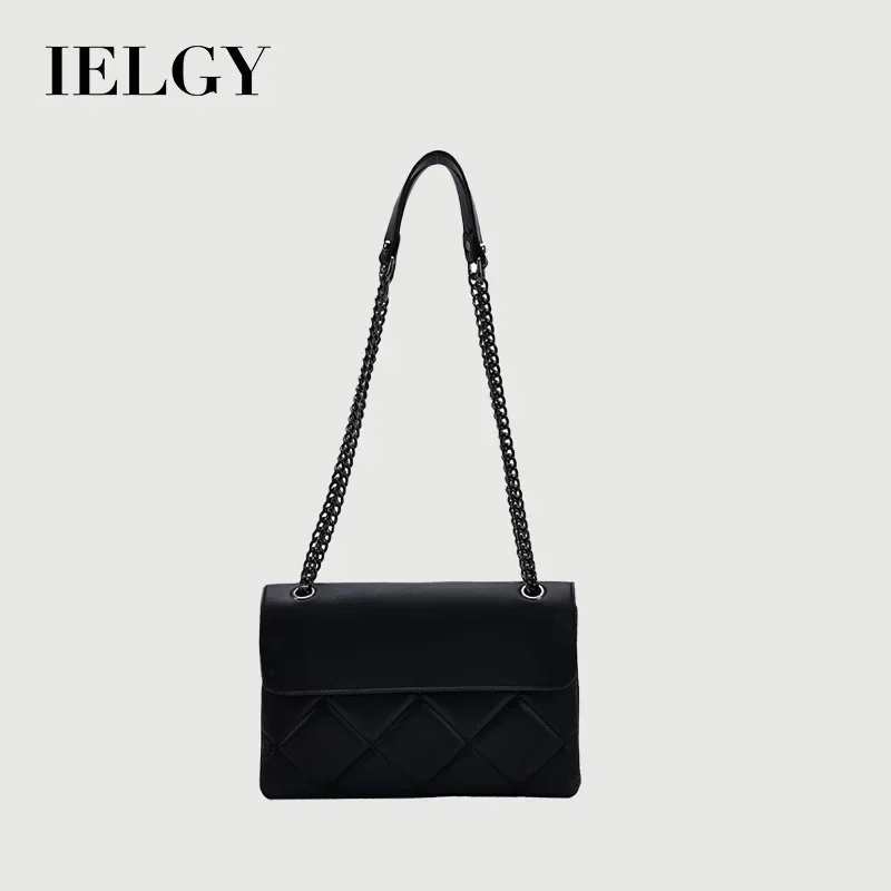 IELGY new Lingge chain small bag women's net red new fashion Korean versatile One Shoulder Messenger fashion small square bag