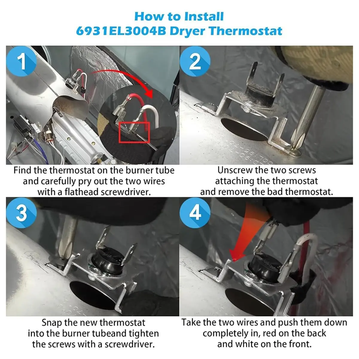 (AT52) AGM30045804 Kit de Termistor y Termostato para Secadora Lg Kenmore AP7206815 PS16732335