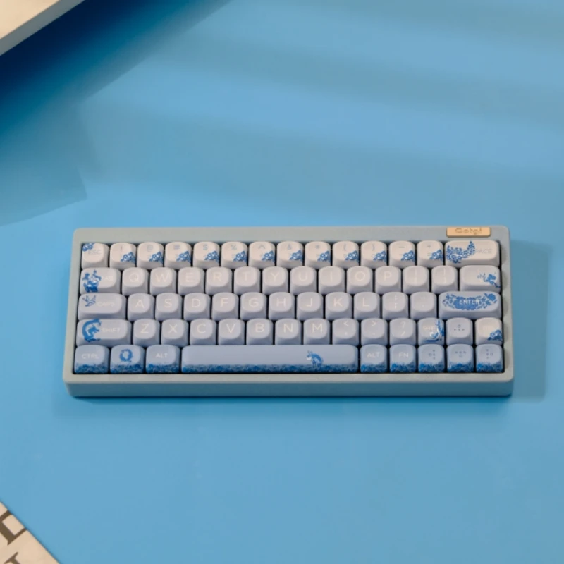 

132 клавиши Qinghua, фарфоровый профиль MOA, колпачки для клавиш GMK PBT для механической клавиатуры, сублимационная краска, игровые колпачки на заказ