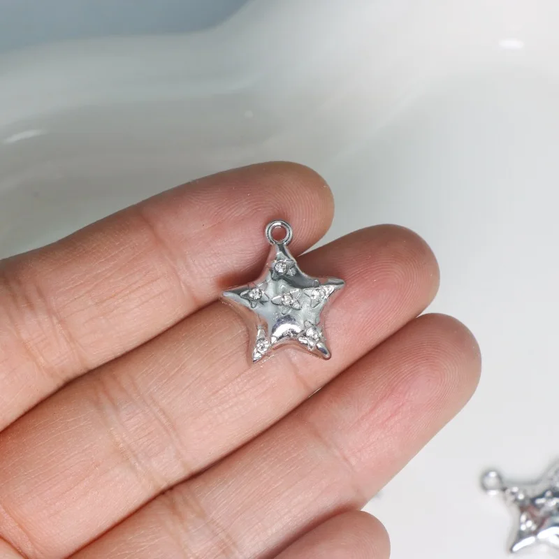 

10Pcs 18*20mm Stars Charms Alloy Pendent For Jewelry Making Diy Bracelet Necklace Earrings Handmade Accessories Supplies