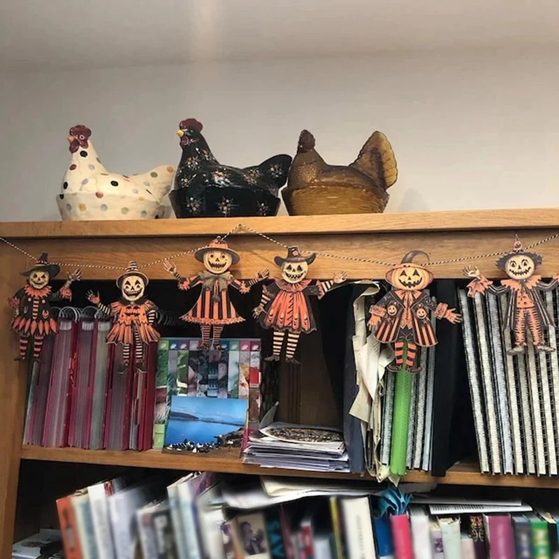 BAAD Decorazioni per stamina di Halloween, decorazioni per striscioni di Halloween in legno Banner di streghe, feste, festival, decorazioni murali