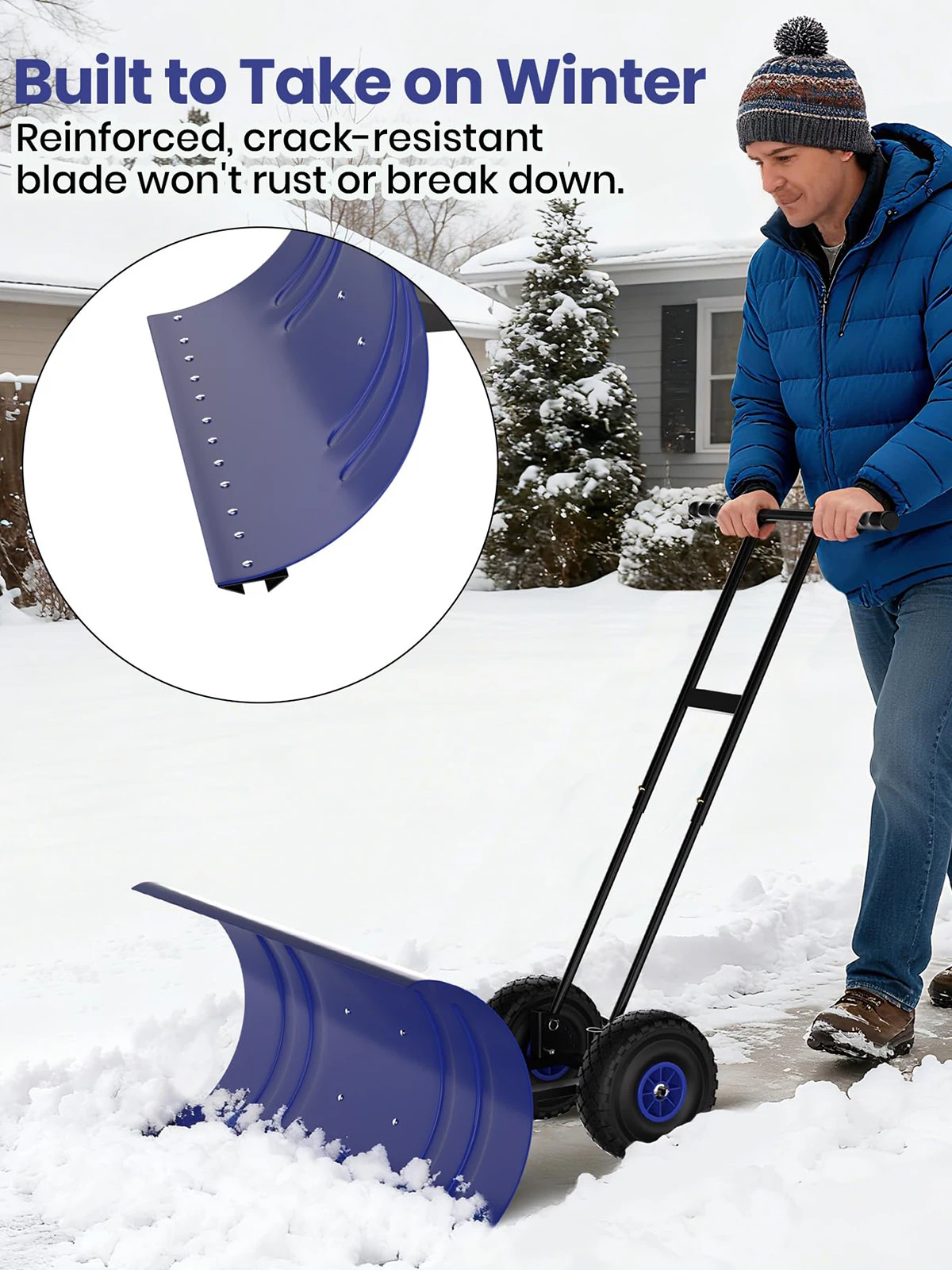Snow Shovel W/Wheel… - image