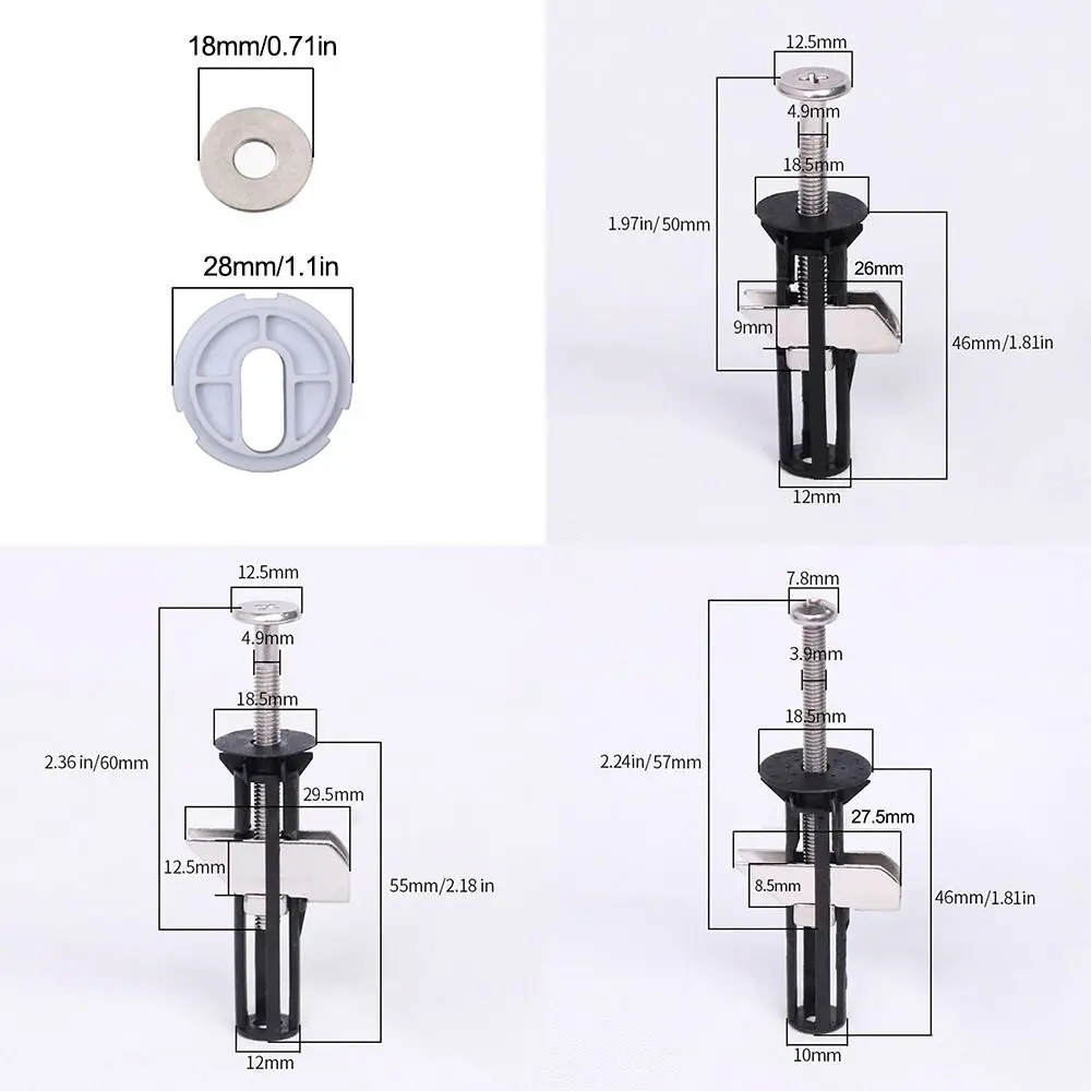 2 قطعة الثقيلة مقعد المرحاض السحابة الترباس عدة العالمي الفولاذ المقاوم للصدأ مقعد المرحاض مسامير استبدال عدة مقعد المرحاض البراغي #6