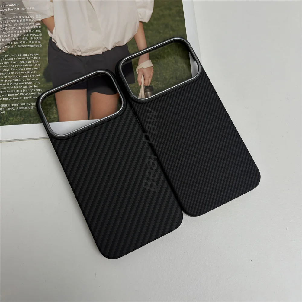 Real Aramid Carbon Fiber Phone Cover for iPhone 17 17 Pro 17 Pro Max for Magsafe Ultra-thin Carbon Fiber Cases for iPhone Air