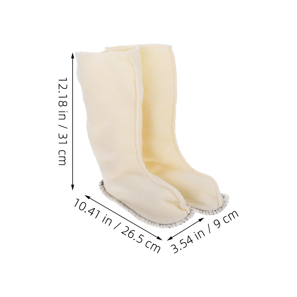 ถุงเท้าบูทกันฝนสำหรับผู้หญิง ถุงเท้าบูทหนาอุ่นสำหรับฤดูหนาว บุนุ่ม ซักด้วยเครื่องได้ บุรองเท้าแบบมีฉนวนสำหรับเปลี่ยน