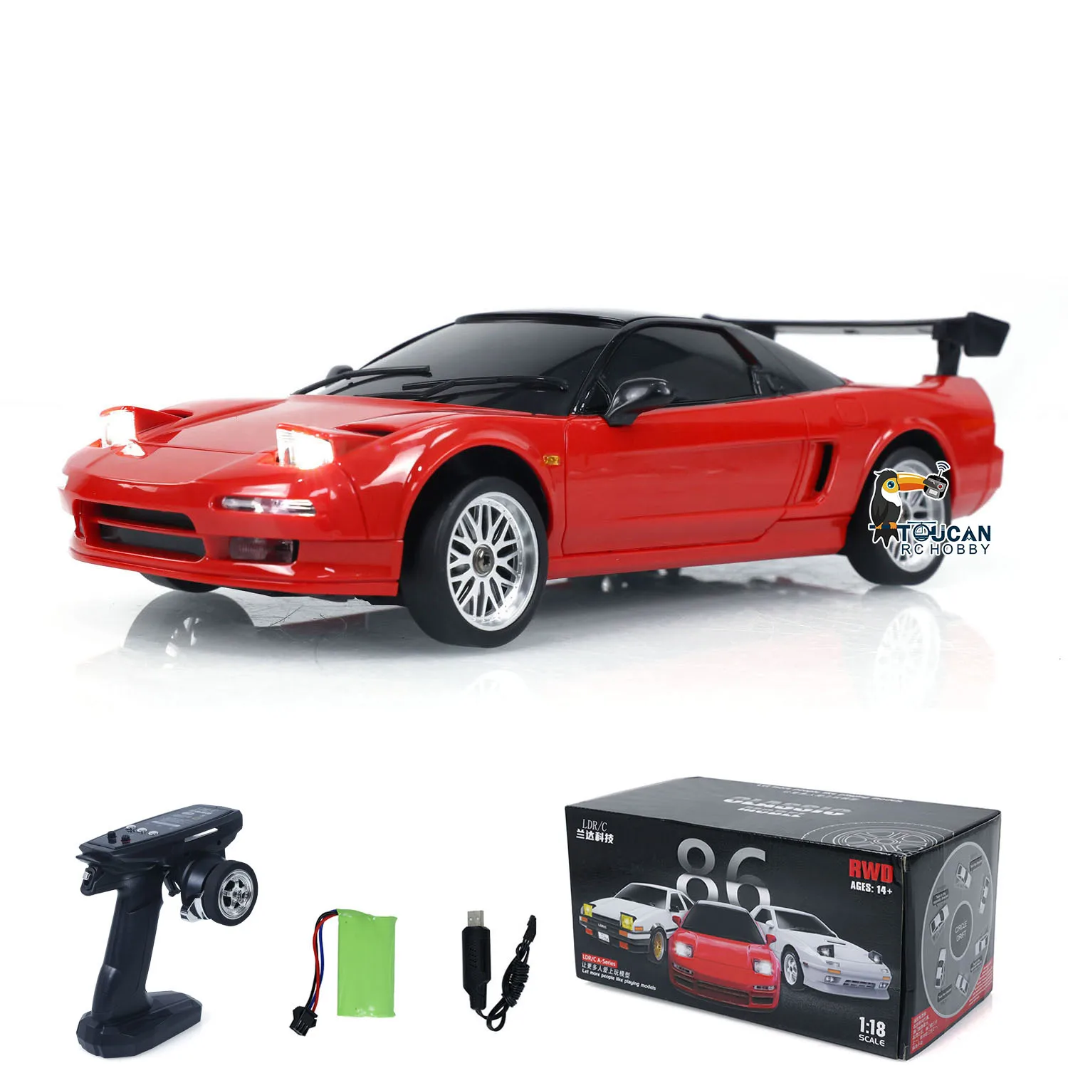 

1/18 High Speed RWD RC Racing Drift Car RTR Mini Toys Gifts 4x2 Electric Vehicles Model with Gyroscope LDRC LD1803 Cars Hobby