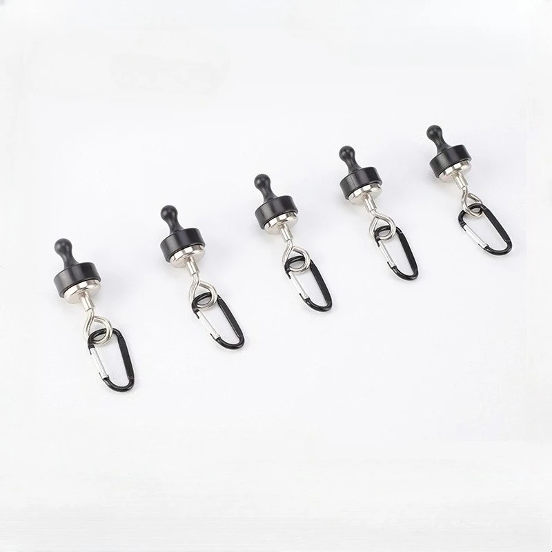 Outdoor Camping Tent Lamps, Audio Hangers, Strong NdFeB Pair Suction Magnets, Hooks with Mountaineering Buckles, Canopy Magnets