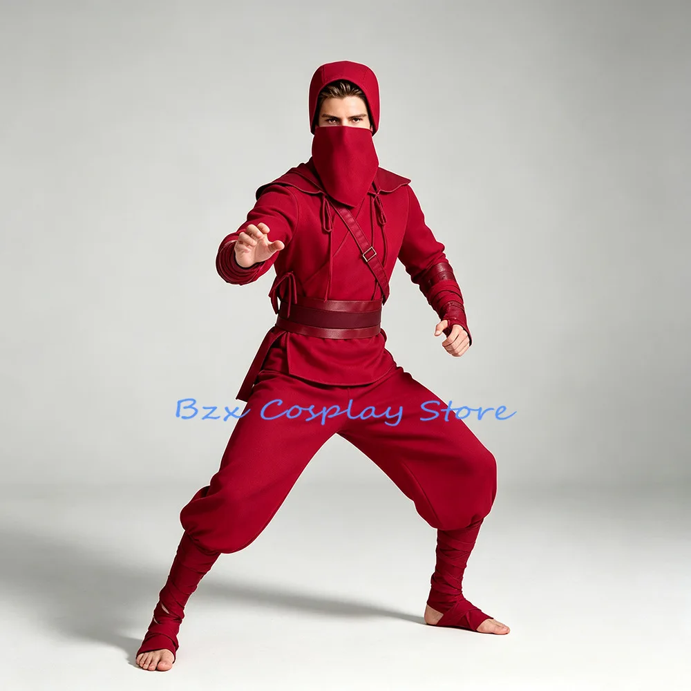 2026 Ninja Brand New Day Cosplay The Man Hero Red Battle Uniform Set Hallowen Play Role Play Outfit