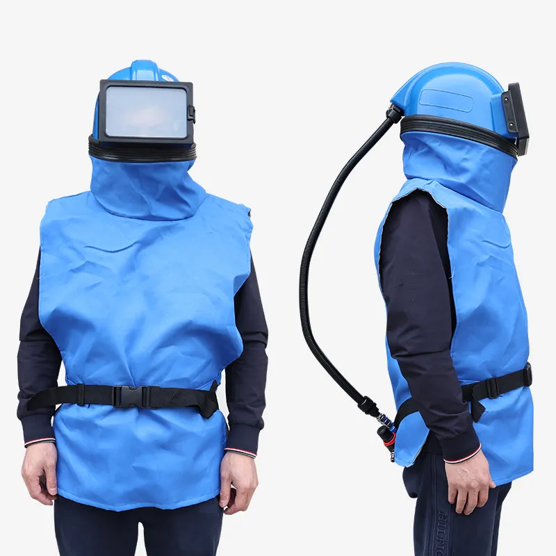 Ready to Ship Protective Helmet with Cape for Sandblasting in Extreme Temperatures