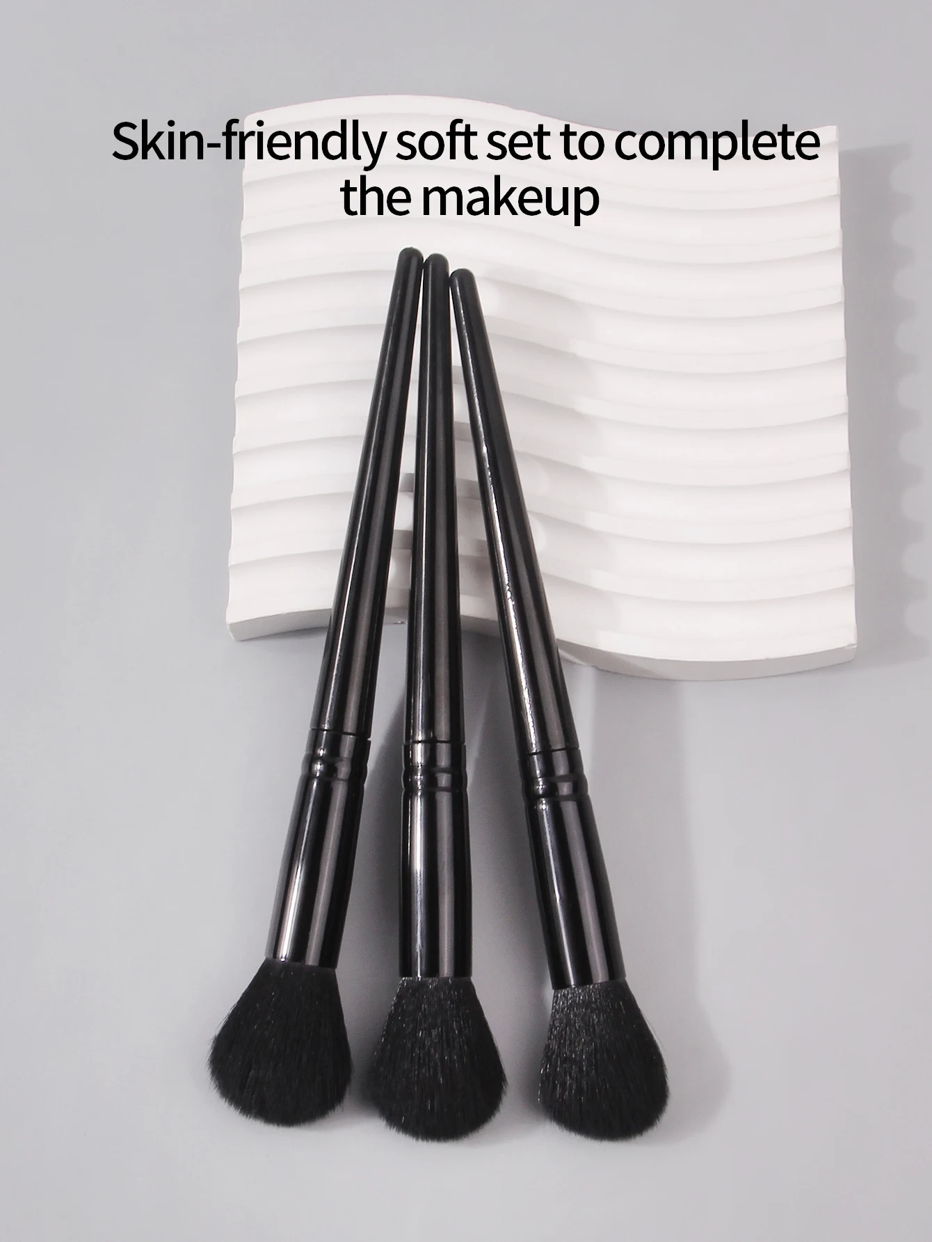 3 pezzi professionale per trucco viso evidenziatore pennello per sfumare manico lungo pennello per fard pennello per correttore strumenti per trucco di bellezza