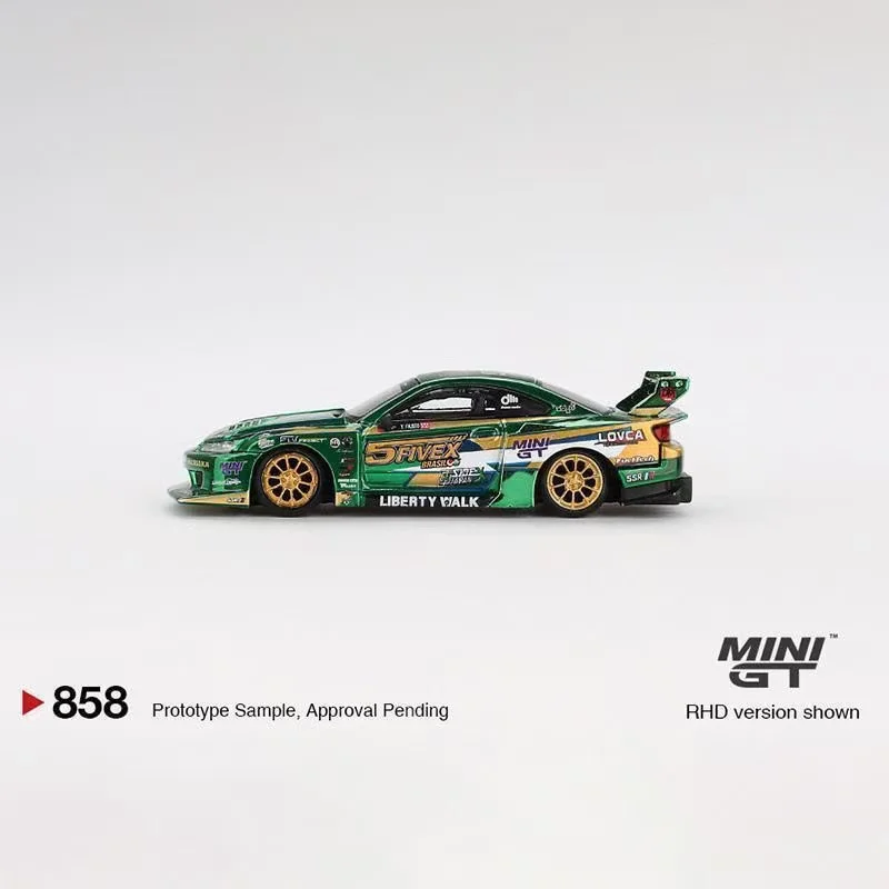 MINIGT 858 1:64 نموذج سيارة نيسان سوبر صورة ظلية S15 سيلفيا مطلي بالكهرباء #2