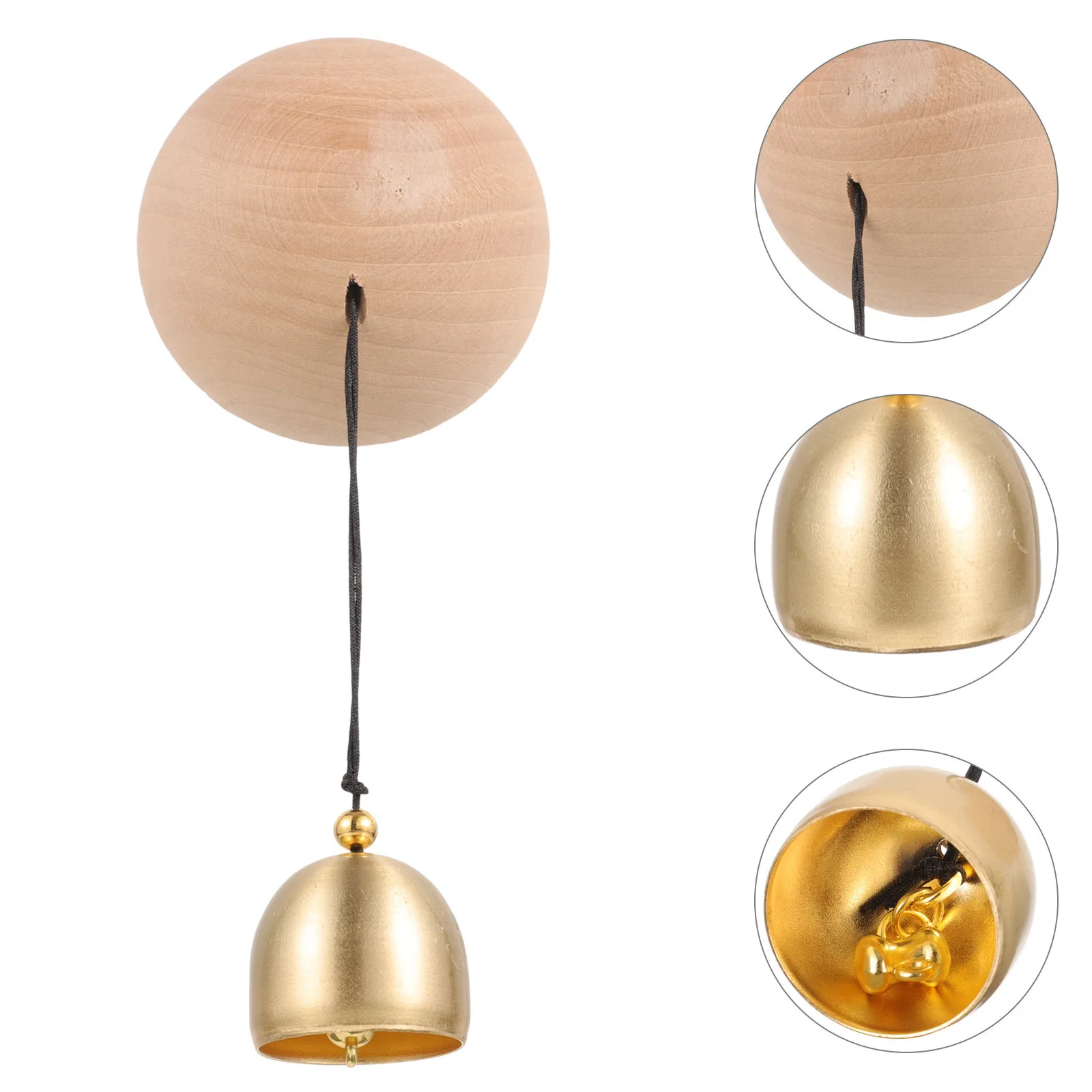 

Wooden Shopkeeper Bell Hanging Door Wind Chime Decorative Door Opening Bell for Home Business Office Garden Yard