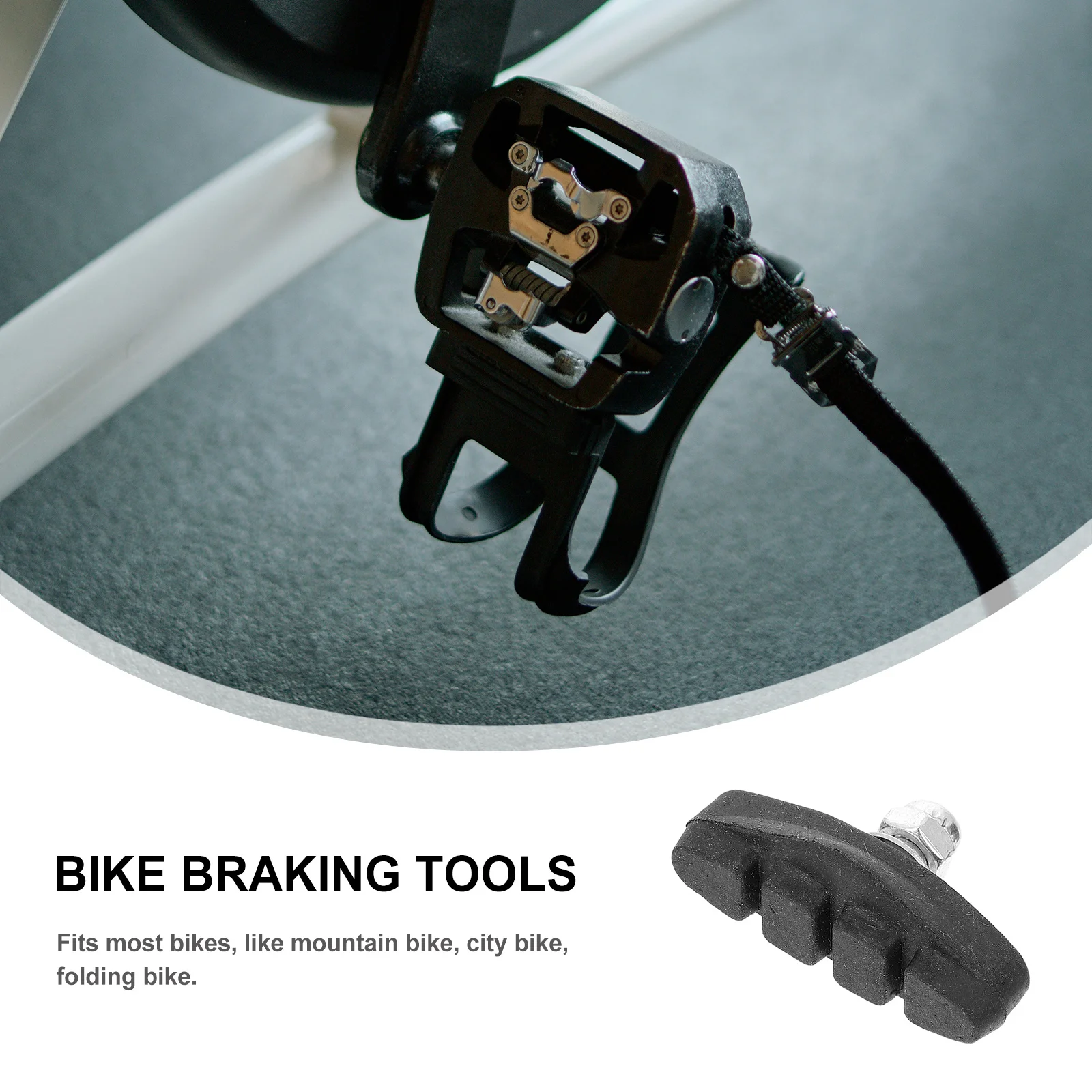 

10 set Bike Brake Pads Drainage Tank Design Dual Compound Structure Angled Tip Grooves For Wet Weather Performance Dirt Mud