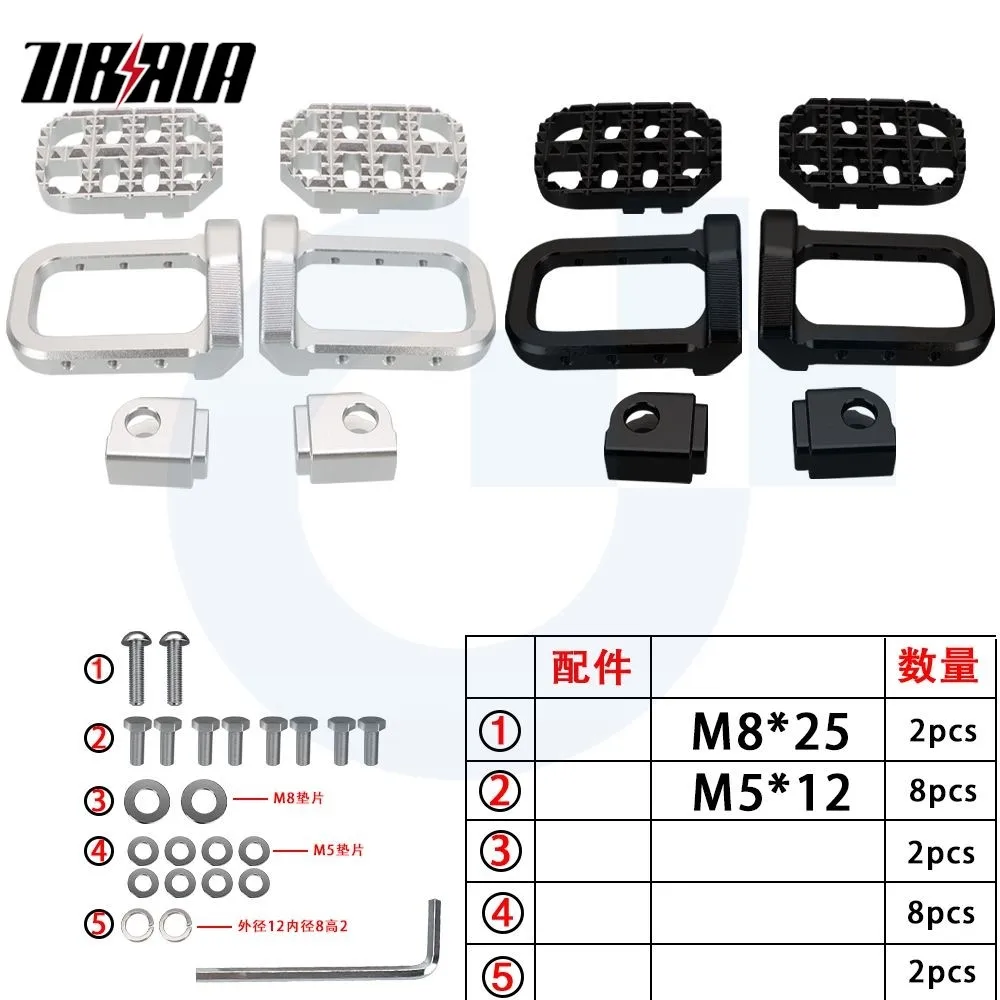 Rear Set Foot Pegs For CFMOTO 800MT For HONDA CB400X CB400F Motorcycle Foot Pegs Pedal Footpegs For SUZUKI GSX250R GW250 DR300