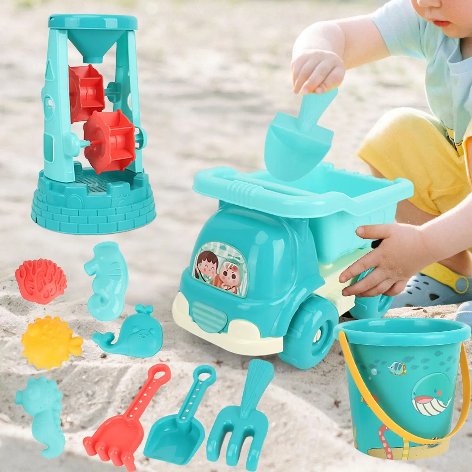 Conjunto de brinquedos de praia, brinquedo de areia de praia, conjunto de brinquedos de areia, brinquedos de praia, para jardim ao ar livre