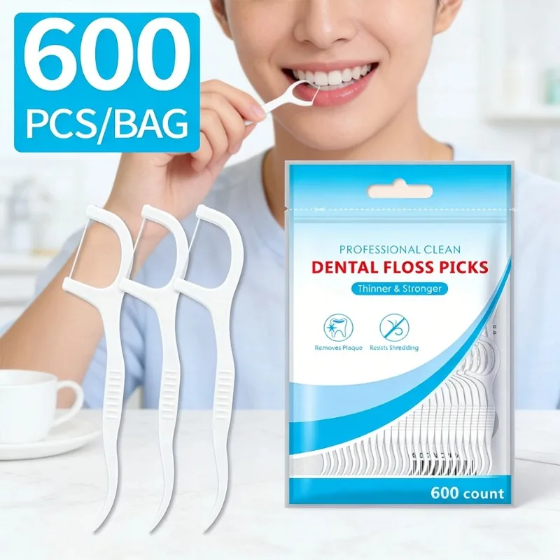 150PCS/300PCS/600PCS Ultra-Fine Toothpicks, Home Set, Portable and Disposable Care Floss- Deep Cleaning for Oral Care