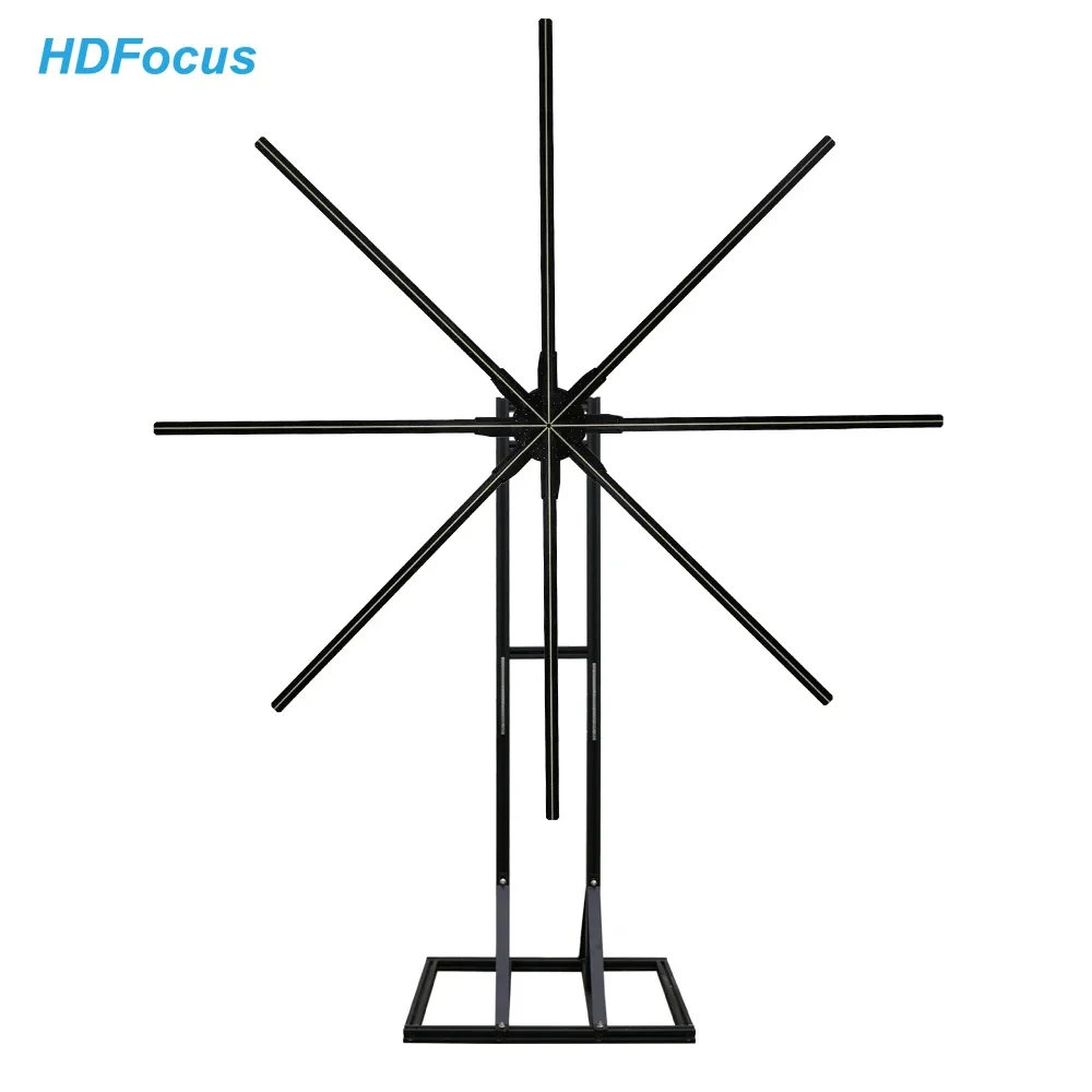 Naked Eye Stereo 3D Holographic LED Fan 3D Hologram 65cm 75cm 100cm 180cm Full Size Hologram Projector Advertising Display  Fan