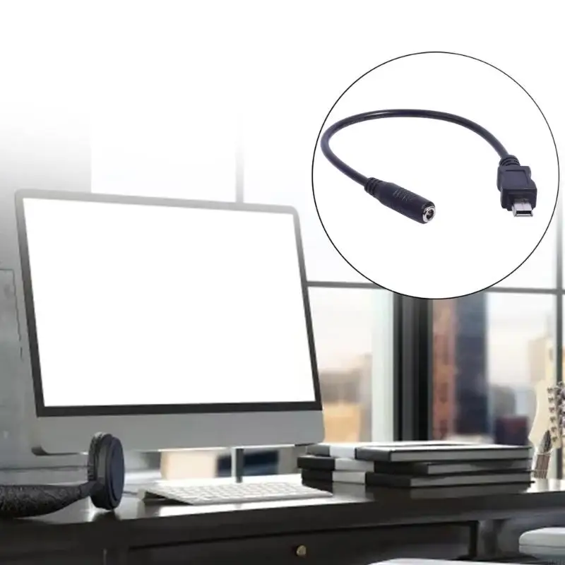 H37b DC3.5x1.35mm إلى Mini USB Power Slug Cable Cabled وموثوقة 20 سم/7.87 بوصة طويلة