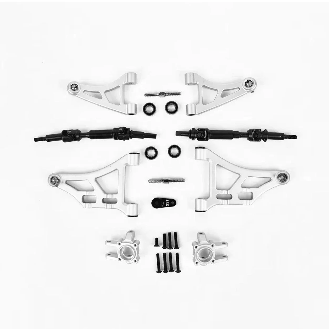 Extended Aluminum Suspension Arms / Metal Rear Axle for KM 1/8 Bronco RC Crawler Upgrade Parts