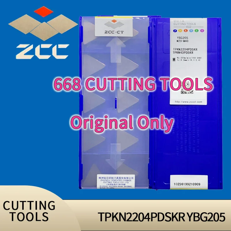 ZCC CT TPKN2204PDSKR YBG205 TPKN2204 PDSKR TPKN YBG202 YBG302 carbide inserts lathe milling cutter processing steel metal