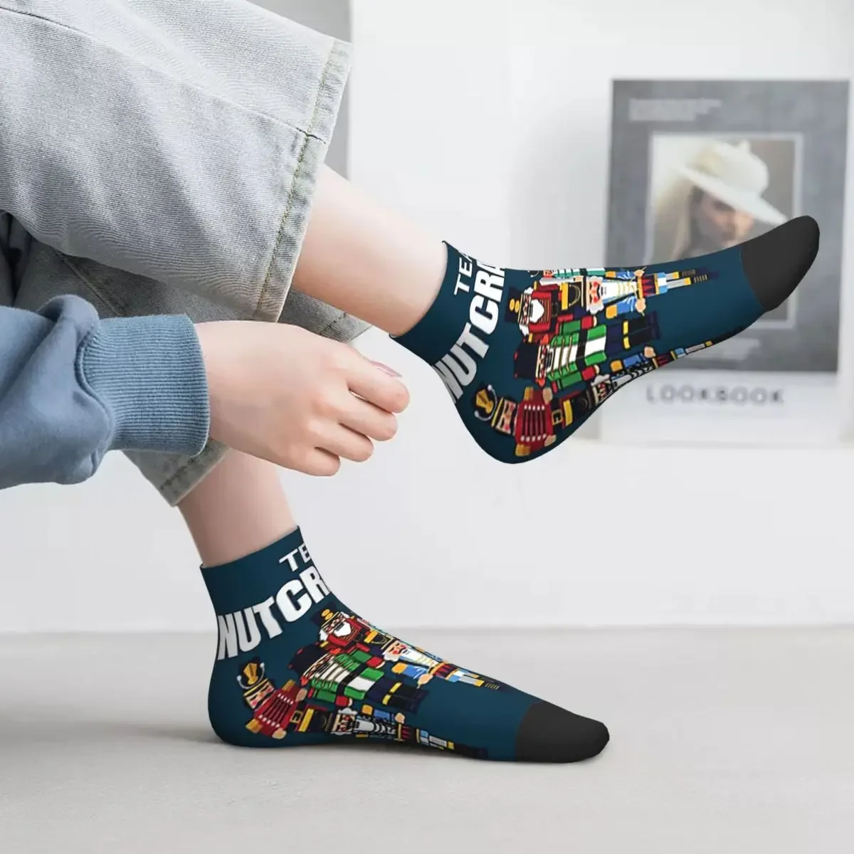 Calcetines Cascanueces navideños Harajuku medias absorbentes del sudor calcetines para todas las estaciones accesorios para regalo de cumpleaños Unisex