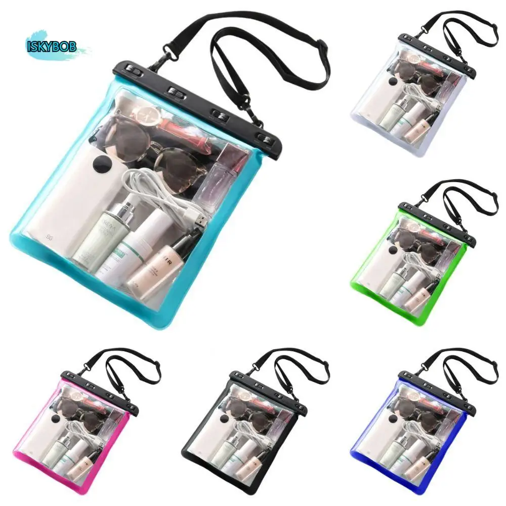 

Waterproof Clear Shoulder Bag Large Capacity Casual PVC Crossbody Bag Portable Adjustable Shoulder Strap Beach Tote Bag Summer