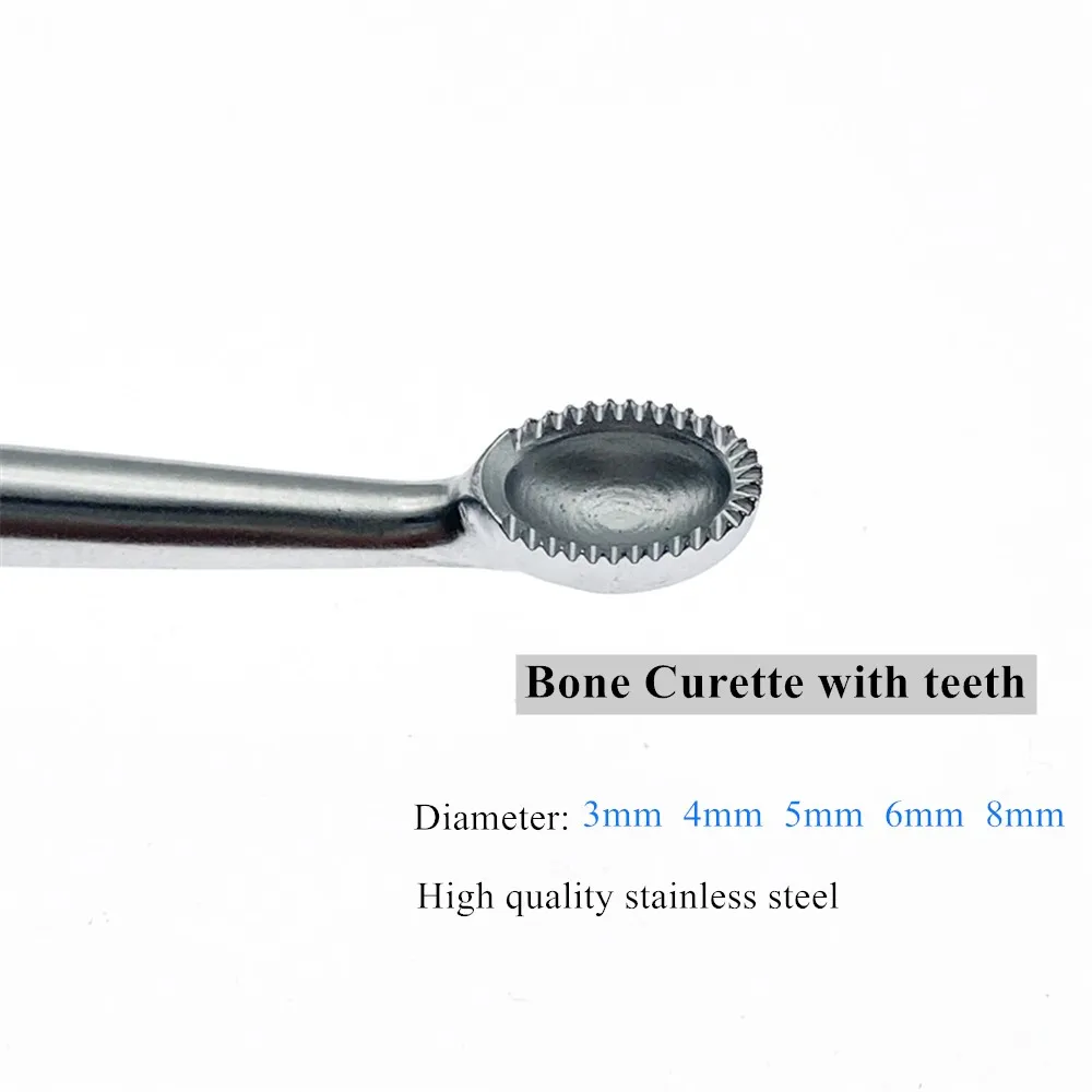 Orthopedics Bone Curette with teeth Stainless steel Bone Spoon Orthopedics surgical Instruments