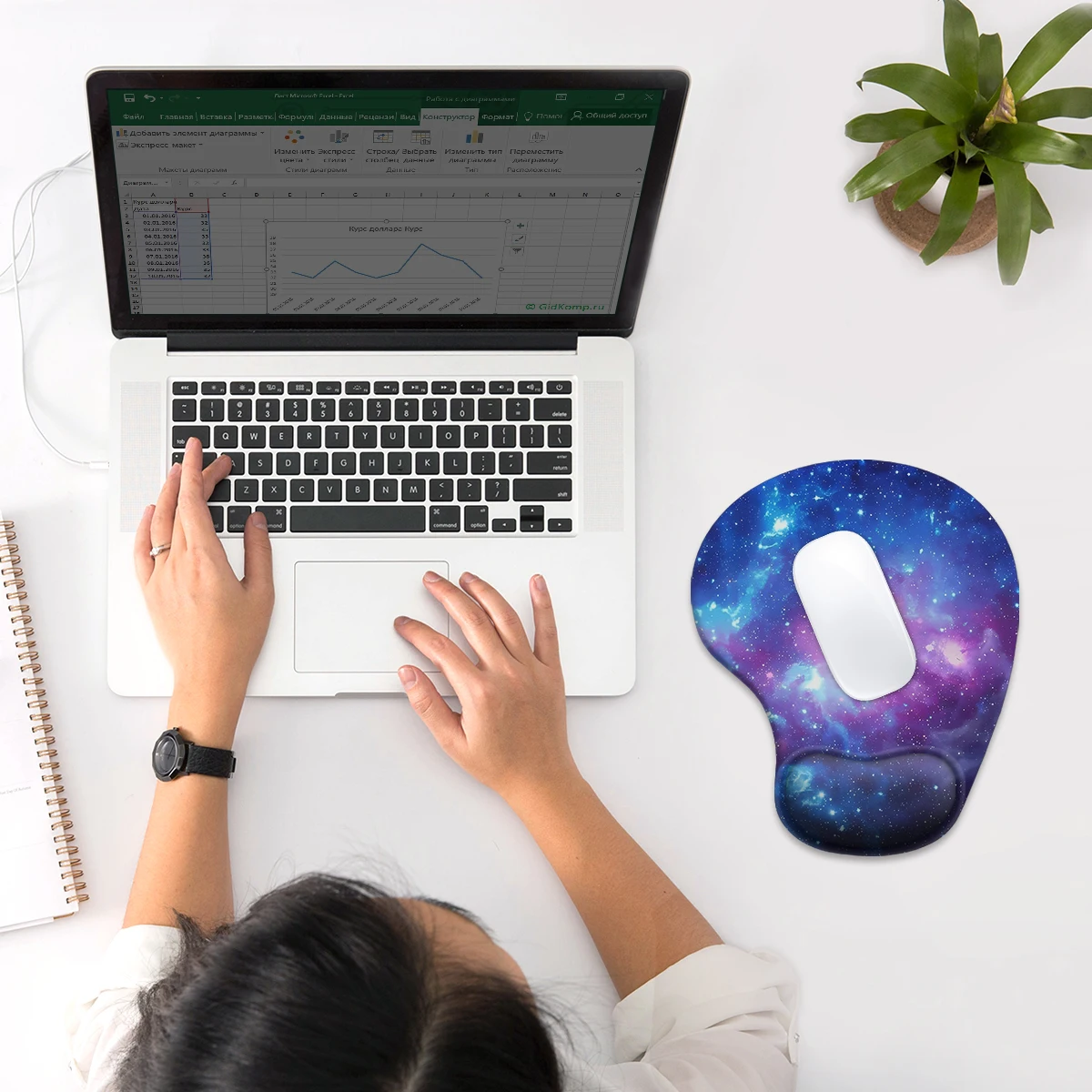 1 шт., коврик для мыши, с принтом неба