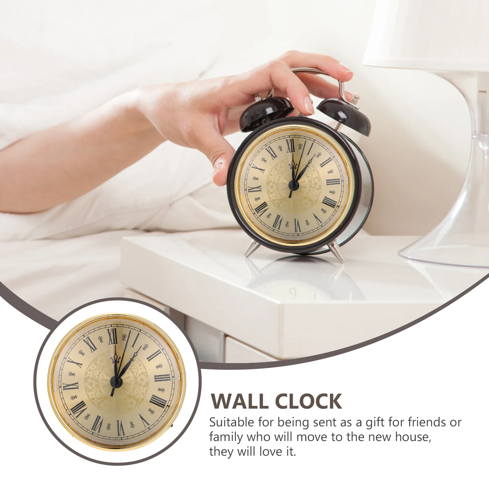 Home Wall Clocks Alloy Small Clocks Quartz Wall Clock Retro Style Clocks