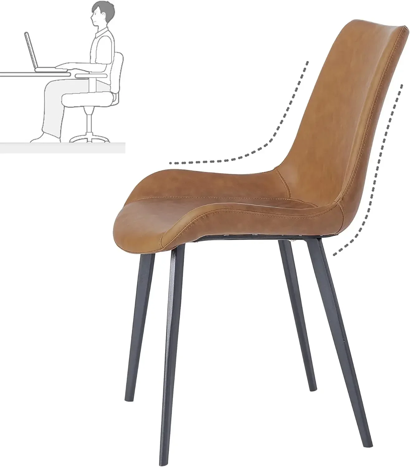 Modern Mid-Century Dining Table Set for 6-8 People Kitchen Dining Room Table Set Extendable Wood Dining Table and 6 Uph