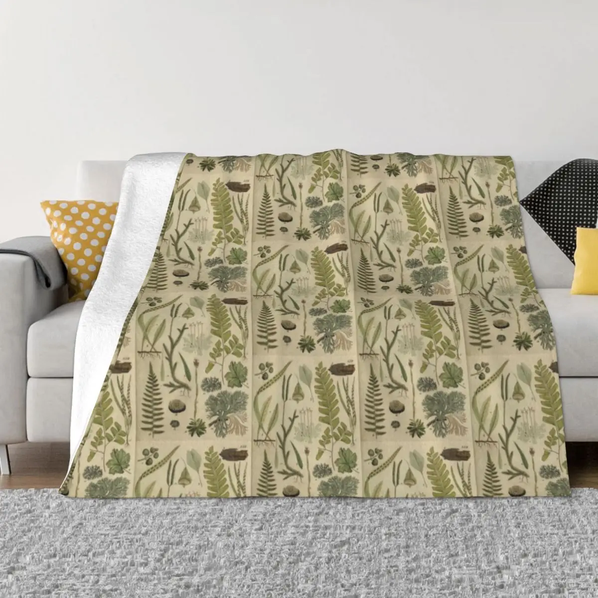 

Ferns And Lichen Throw Blanket fluffy Decorative Throw Blankets