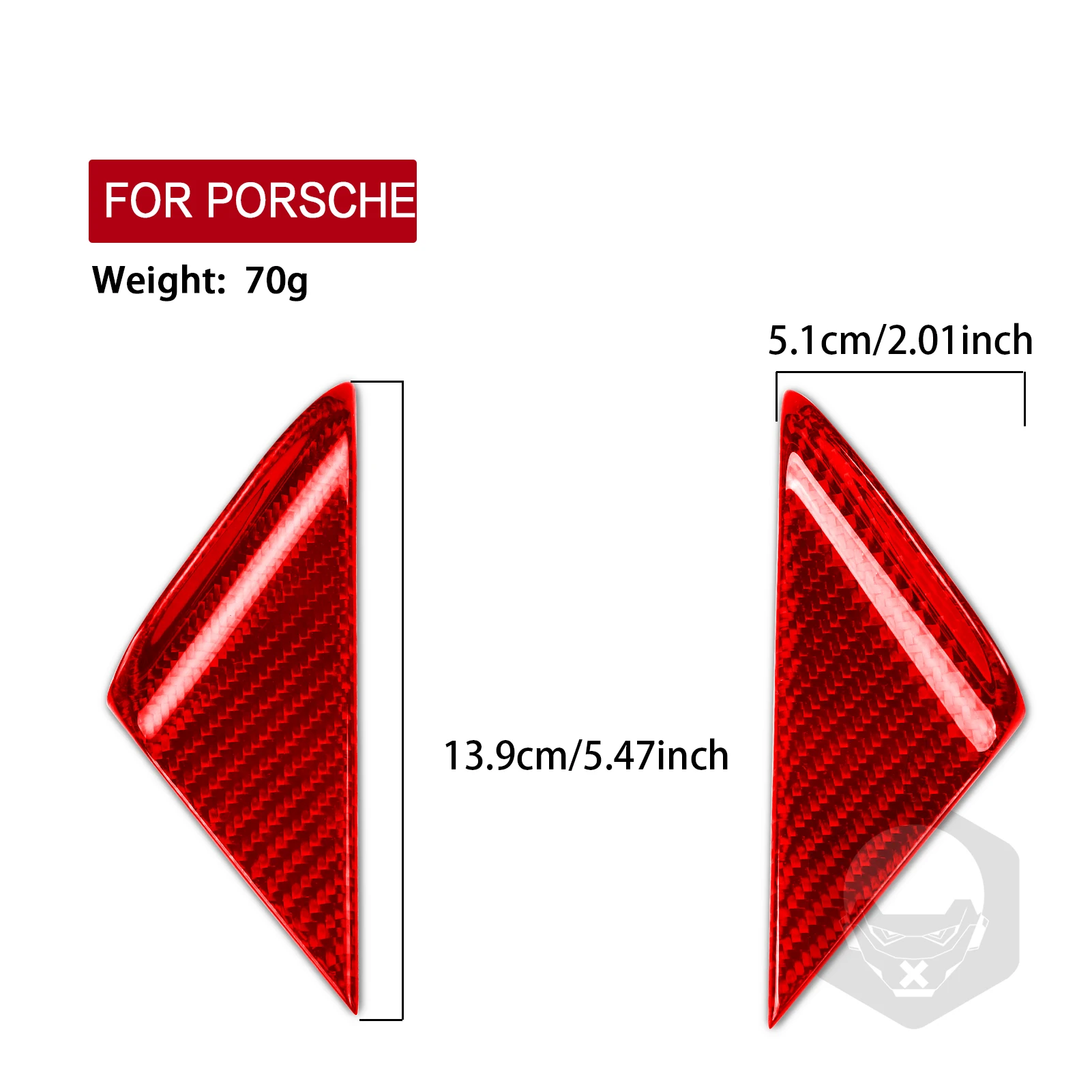 For Porsche 718 911 981 2012-2019 Real Carbon Fiber Car Front A Pillar Triangle Window Louver Side Shades Cover Trim Sticker view 4