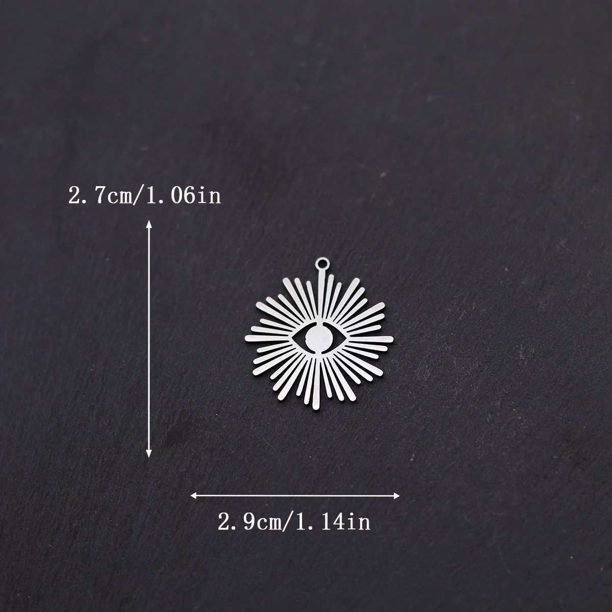 3pcs Stainless Steel Evil Eyes Sun Thread Sunshine Charms DIY Jewelry Making Supplies Handmade Earrings Necklace Pendants