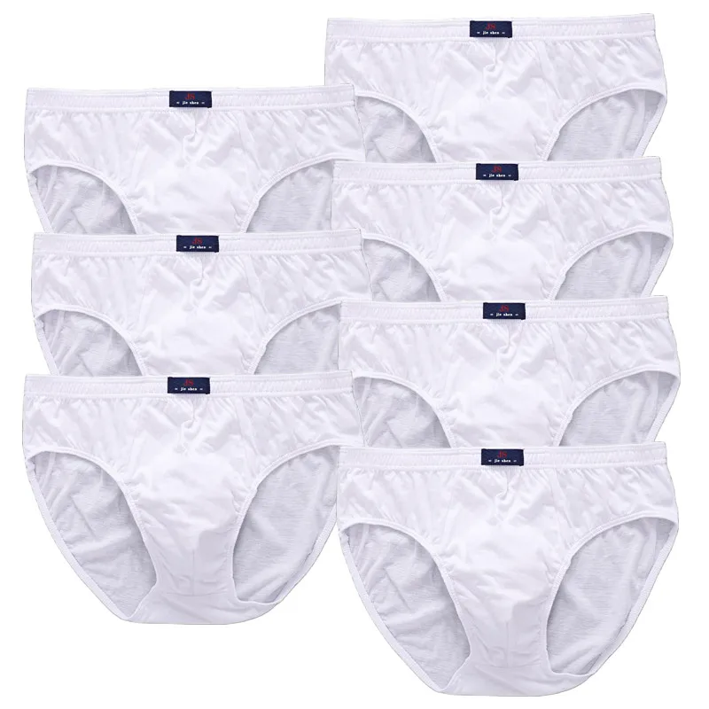 

7 Pcs Men Big Size White Underwear Cotton Boy Panties Shorts Underpants Blue Undies Briefs Knickers L XL 2XL 3XL 4XL 5XL 6XL 7XL