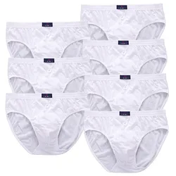 7 Pcs Men Big Size White Underwear Cotton Boy Panties Shorts Underpants Blue Undies Briefs Knickers L XL 2XL 3XL 4XL 5XL 6XL 7XL