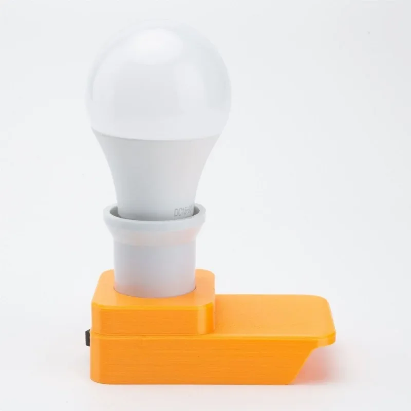 Luz LED de trabajo para Black & Decker, lámpara de bombilla interior E27 con batería de litio de 20V, luz de trabajo para interiores y exteriores (sin batería)