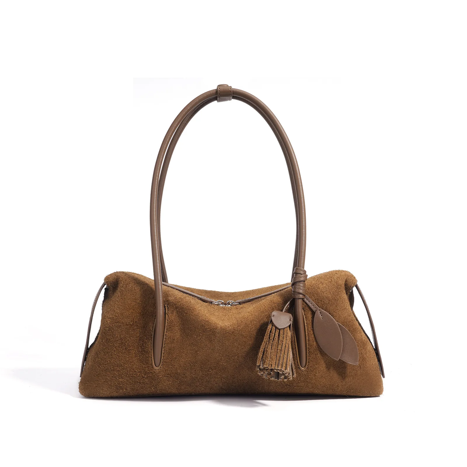 

Scrub Tote Bags for Women Matte Designer Handbag Shoulder Underarm Bag with Beautiful Pendant Cowhide Leather Fall Winter New