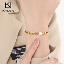 KALEN Chain Bracelet for Women Fashion Pearl Bracelet New Simple Jewelry Accessories Wholesale