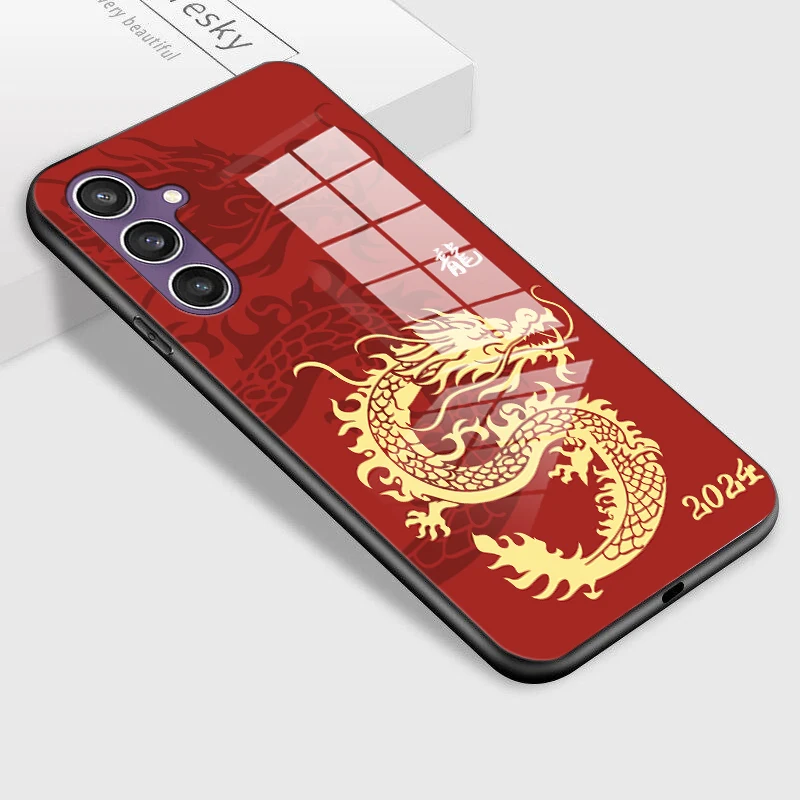 Dragon Fundas for Samsung Galaxy A04 A05 A22 A23 A24 A25 A34 A33 A35 A55 M54 S22 S23 S24 PLUS ULTRA 5G Tempered Glass Case Cover