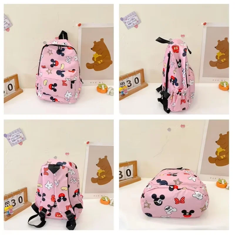 Mochila bonita de moda con dibujos de Mickey Mouse de Disney, bolso escolar de lona de Minnie para niña, Mochila de gran capacidad para niño, regalo para chico