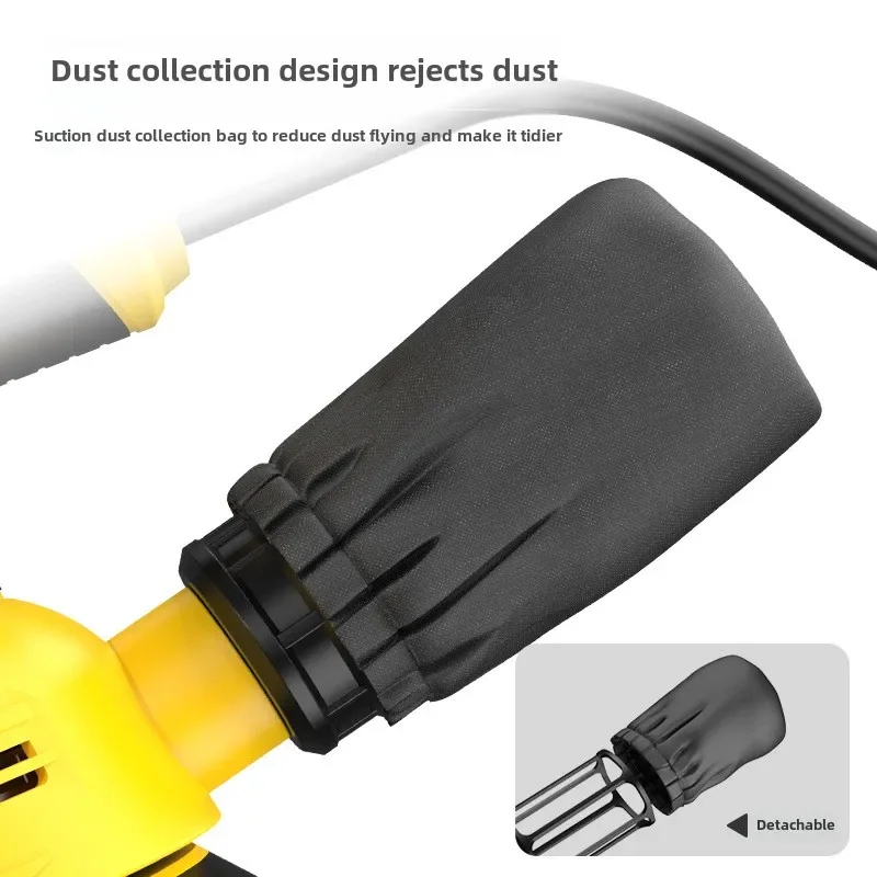 125mm 6-biegowa szlifierka samochodowa polerka polerowanie metalu szlifowanie szlifierka do drewna elektryczna mocna szlifierka do zbierania pyłu wtyczka EU