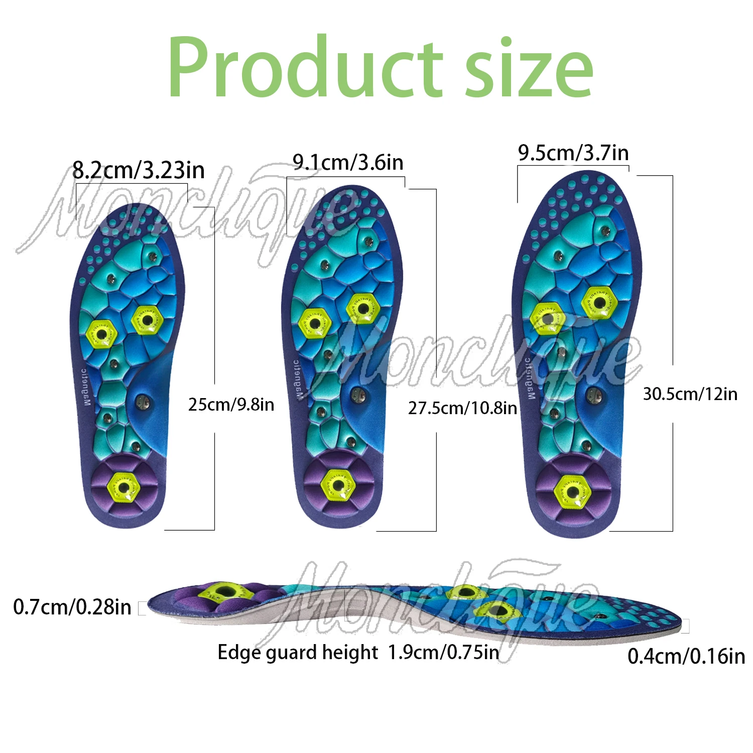 Medical Foot Magnetic Therapy Sports Insoles Massage Weight Loss Slimming Acupressure Insole Anti-fatigue Health Care Shoe Pads