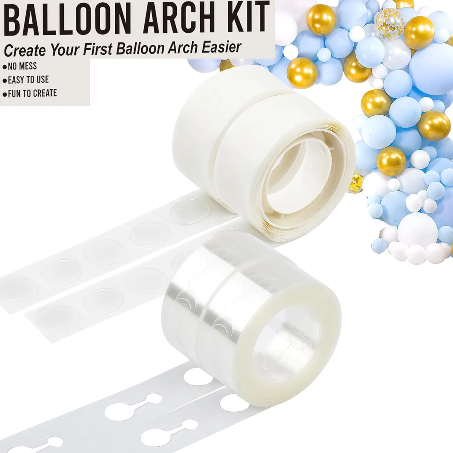 2/4/6/10Pcs Balloon Arch Strip Kit for Garland Balloon Tape Strips and  Point Dot Stickers for Wedding Birthday Party Decoration